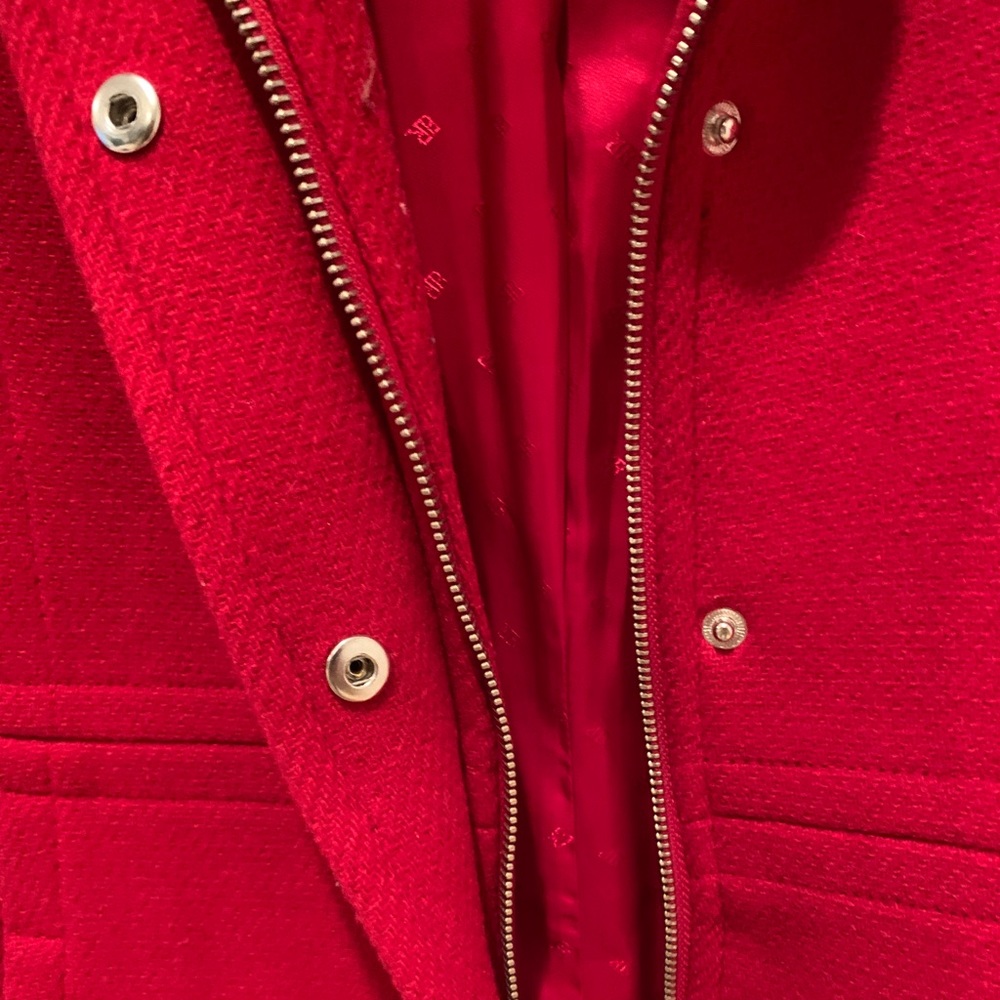 Red Fitted Winter Jacket - image 5